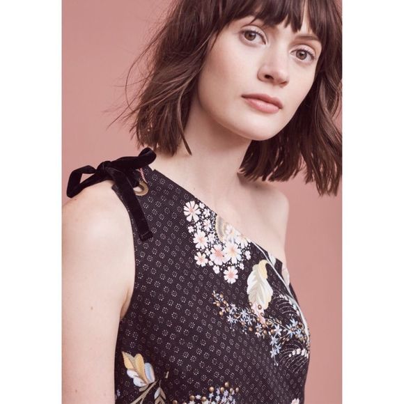 ANTHROPOLOGIE Ashbury one-shoulder dress by Maeve - Picture 3 of 8